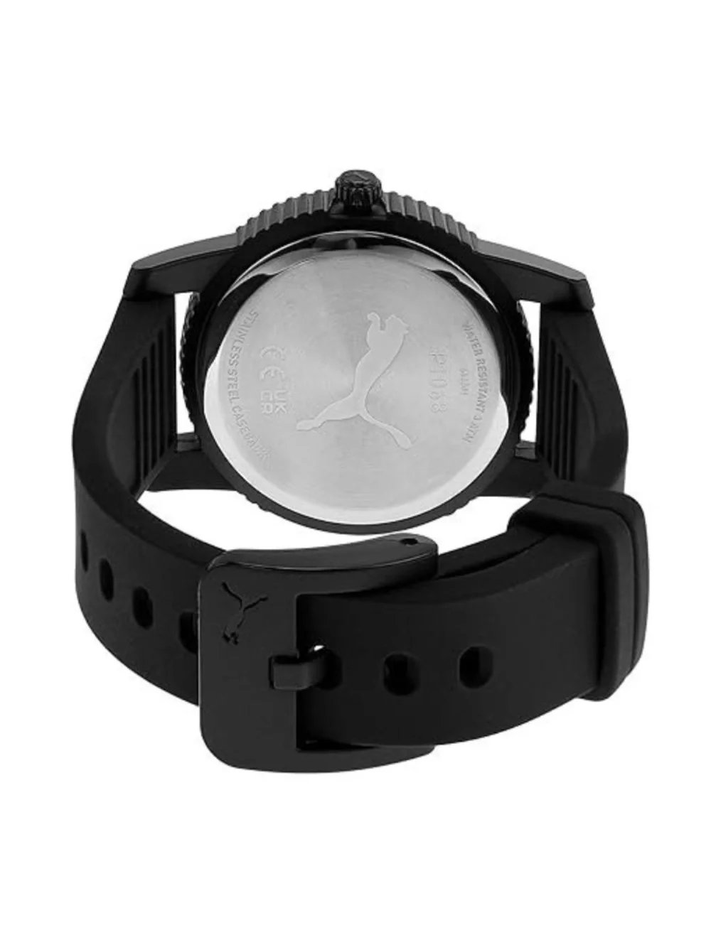 34mm Women's Wristwatch PUMA ULTRAFRESH P1068 Silicone Black NWT